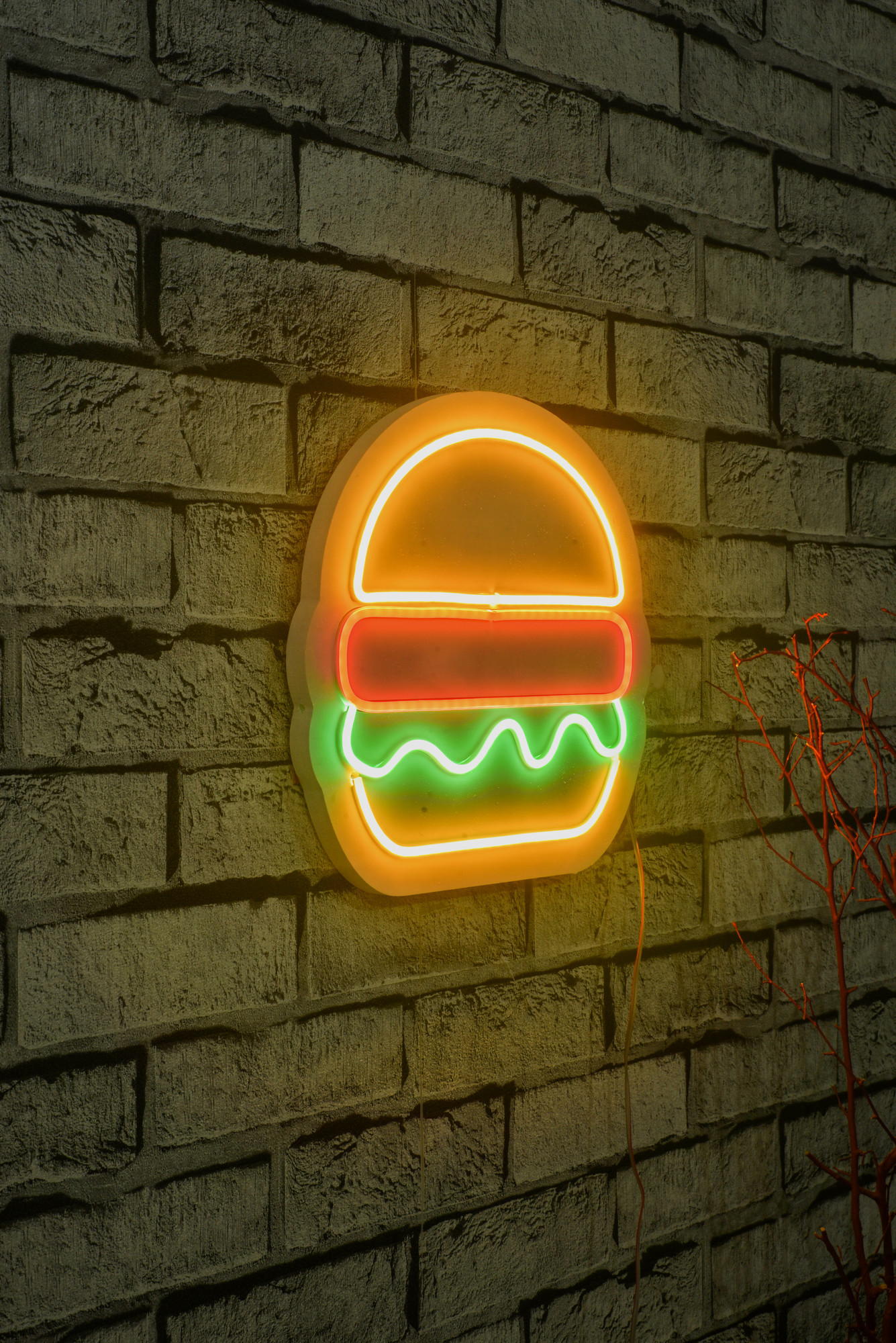 Nástěnná dekorace s led osvětlením HAMBURGER 28 cm