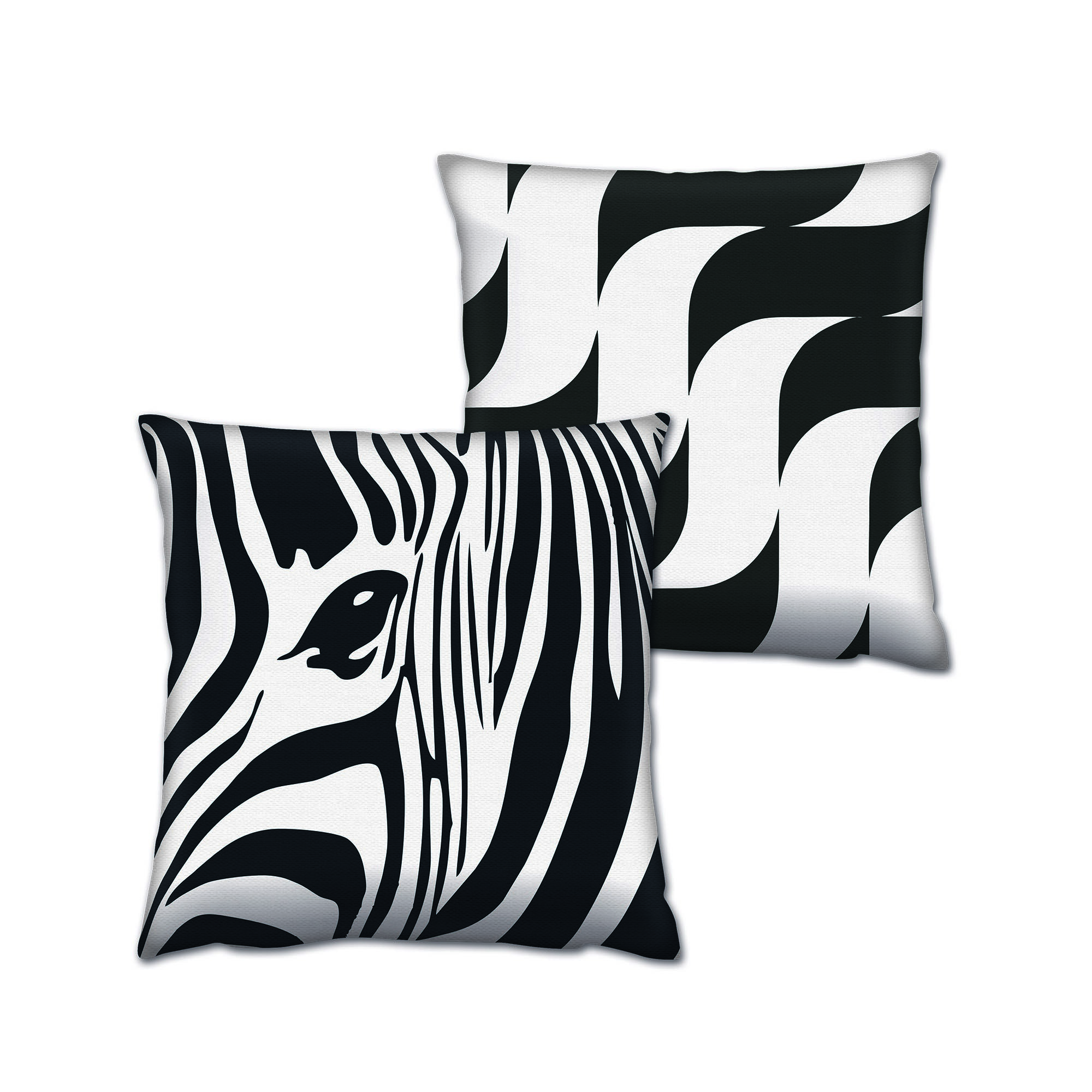 Levně Polštářek VZOR ZEBRA 43 cm polyester-bavlna