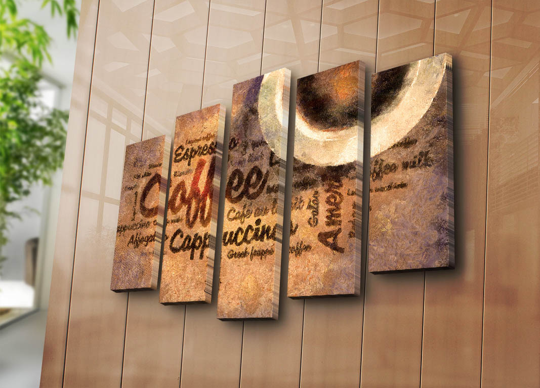 Levně Sada nástěnných obrazů na plátně COFFEE 105 cm