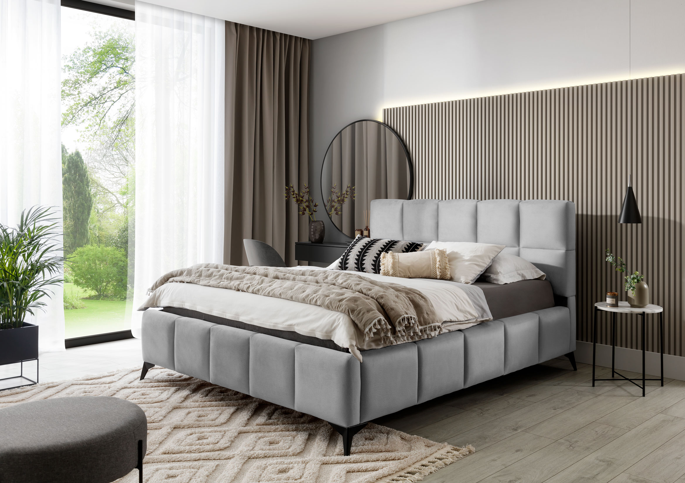 Čalouněná postel MIST 140 x 200 cm Provedení: Nube 03