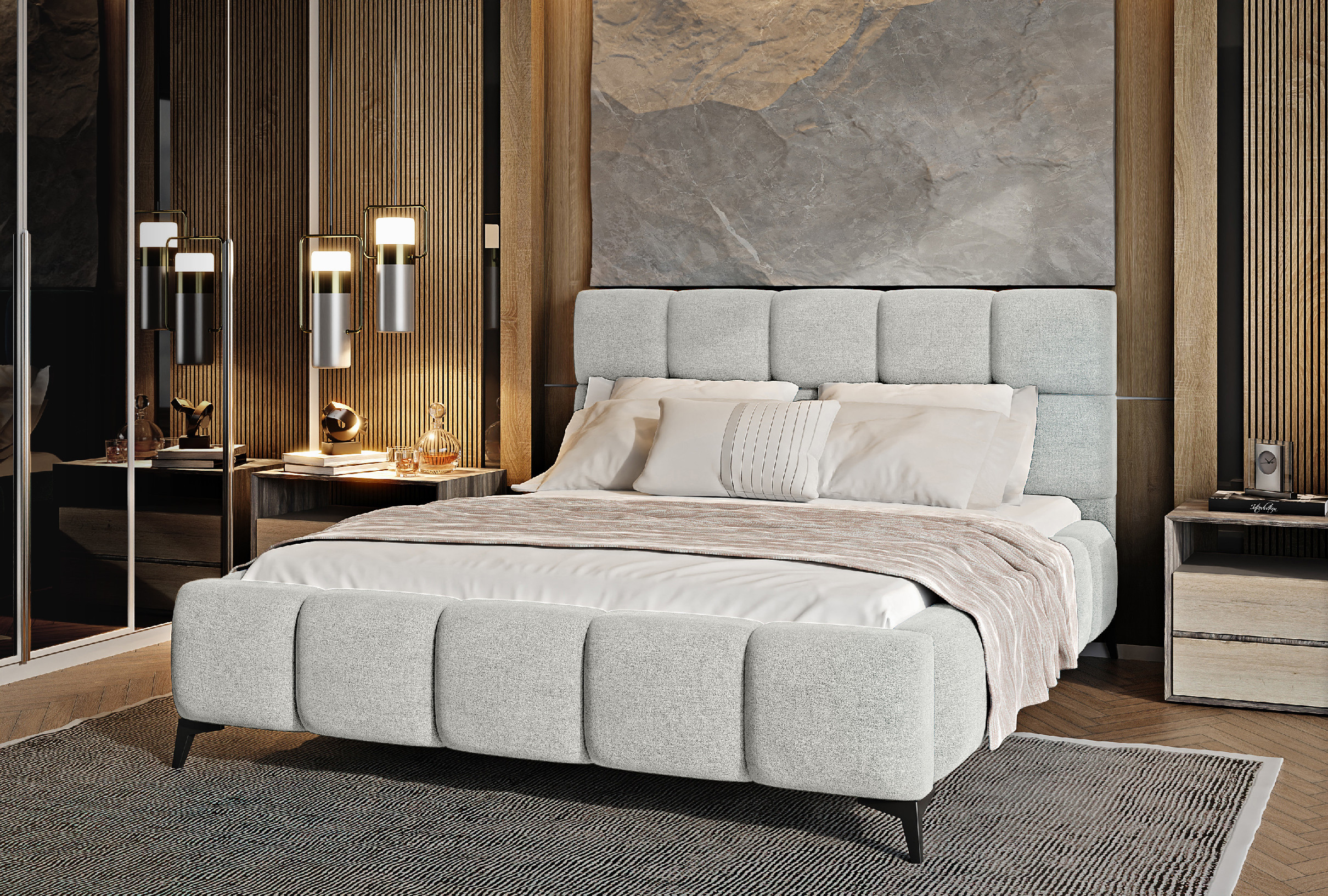 Čalouněná postel MIST 140 x 200 cm Provedení: Gojo 04