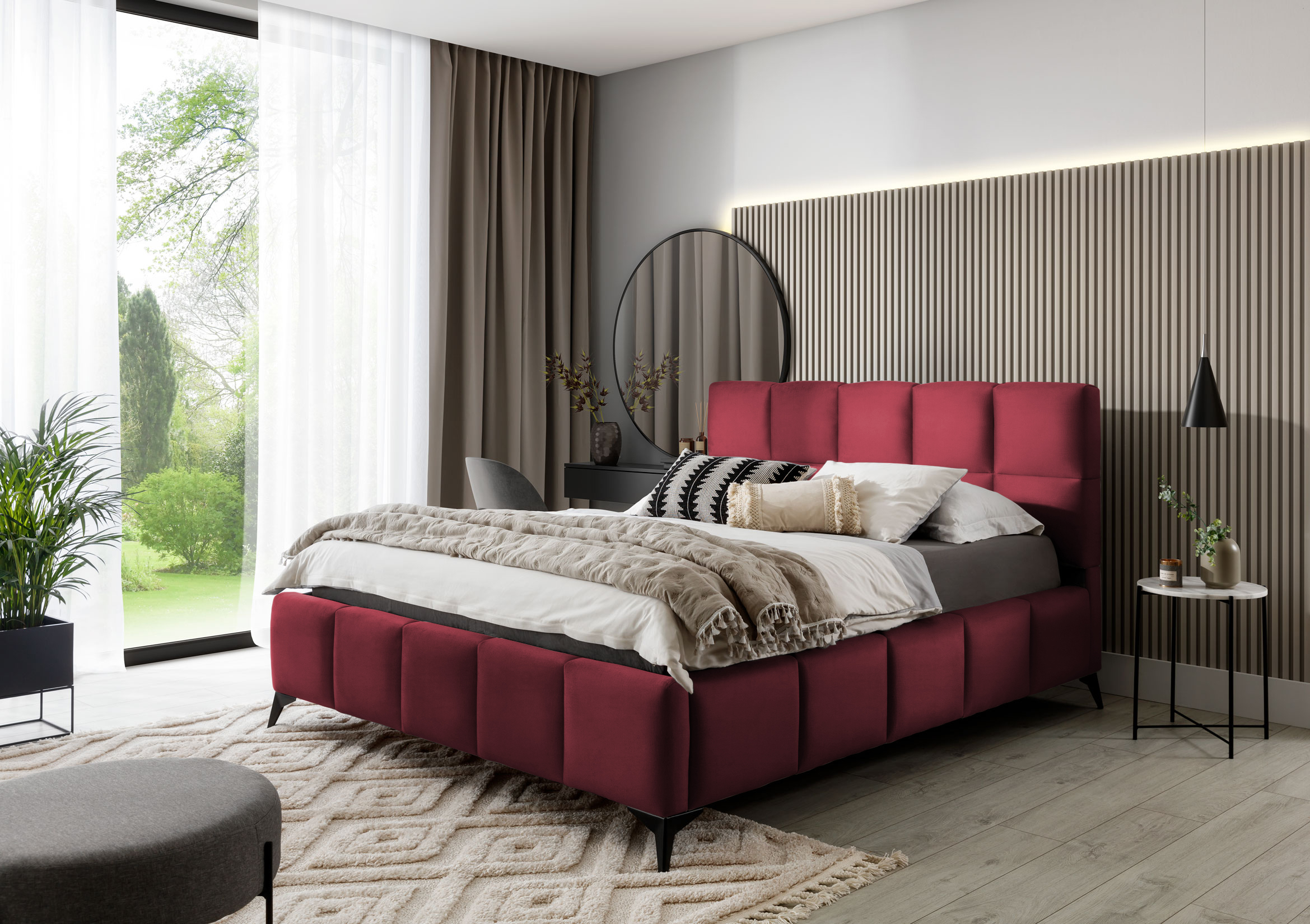 Čalouněná postel MIST 160 x 200 cm Provedení: Loco 25