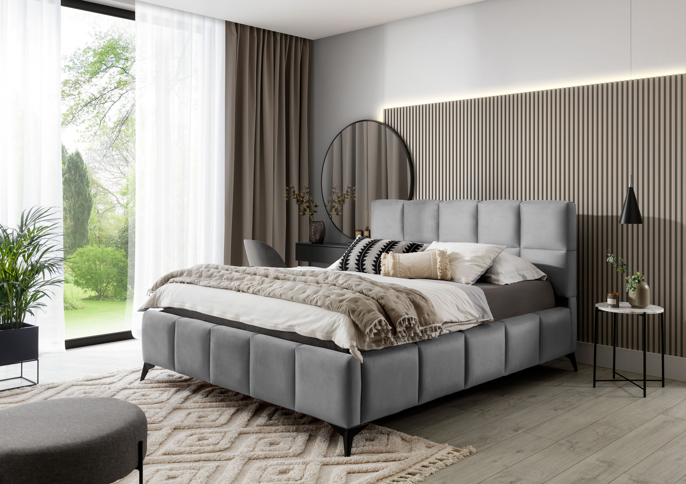 Čalouněná postel MIST 160 x 200 cm Provedení: Nube 04