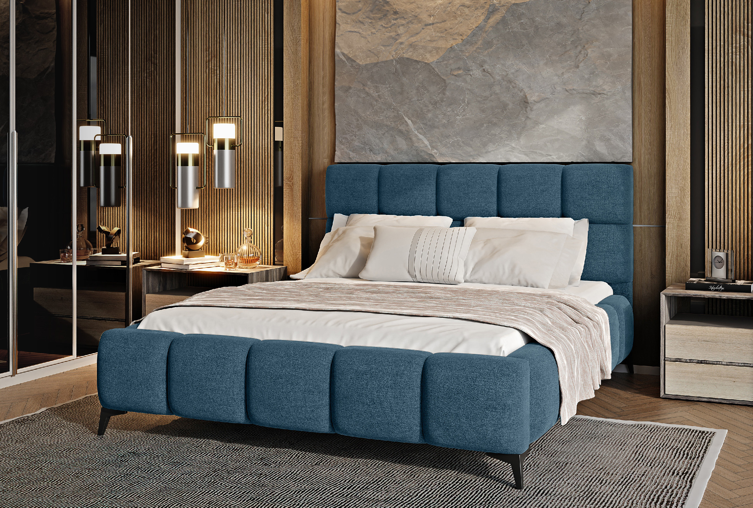 Čalouněná postel MIST 160 x 200 cm Provedení: Gojo 40