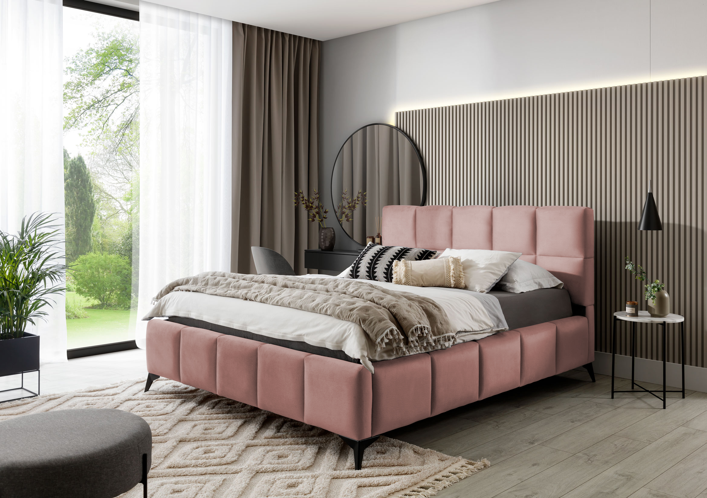 Čalouněná postel MIST 180 x 200 cm Provedení: Nube 24