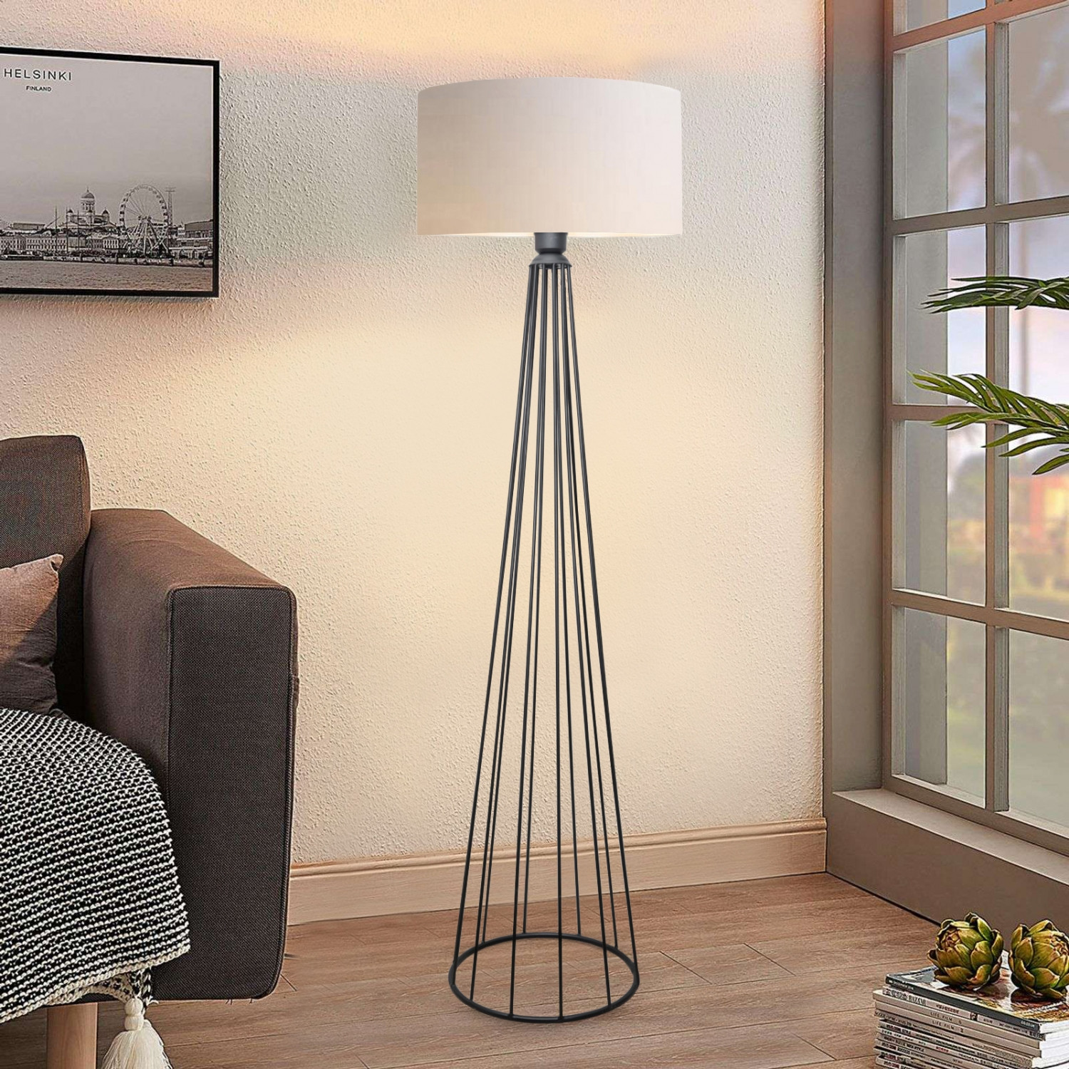 Levně Stojací lampa AYD-3045 krémová