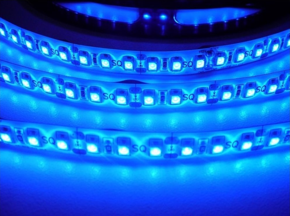 Led osvětlení k obývací stěně Torii - modré
