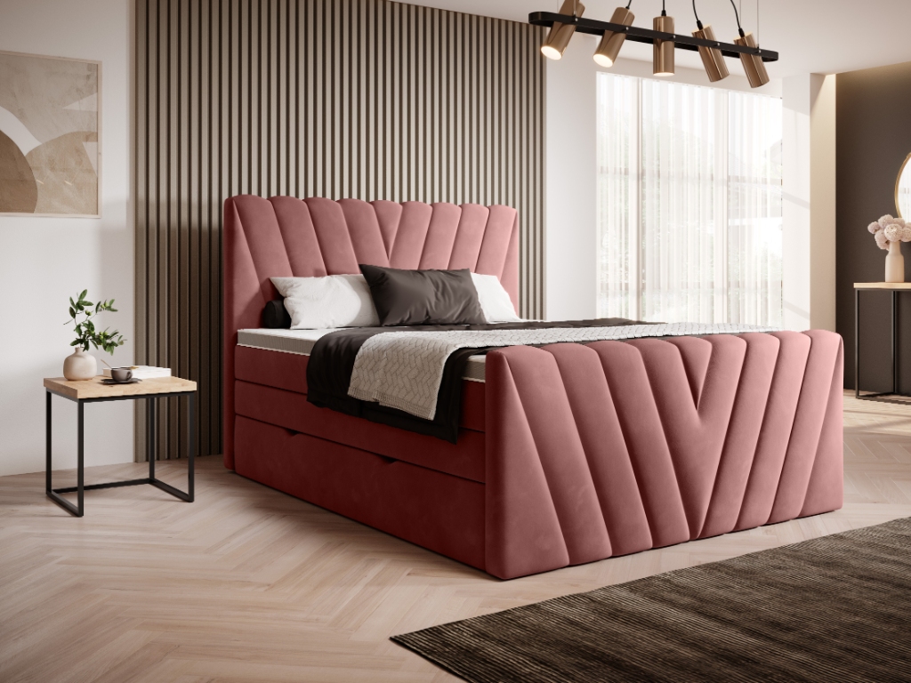 Čalouněná postel CANDICE Boxsprings 180 x 200 cm Barva: Lukso 24