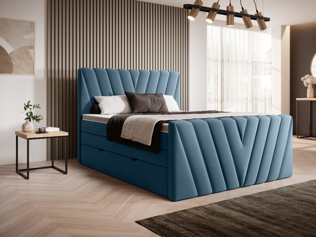 Čalouněná postel CANDICE Boxsprings 180 x 200 cm Barva: Savoi 38