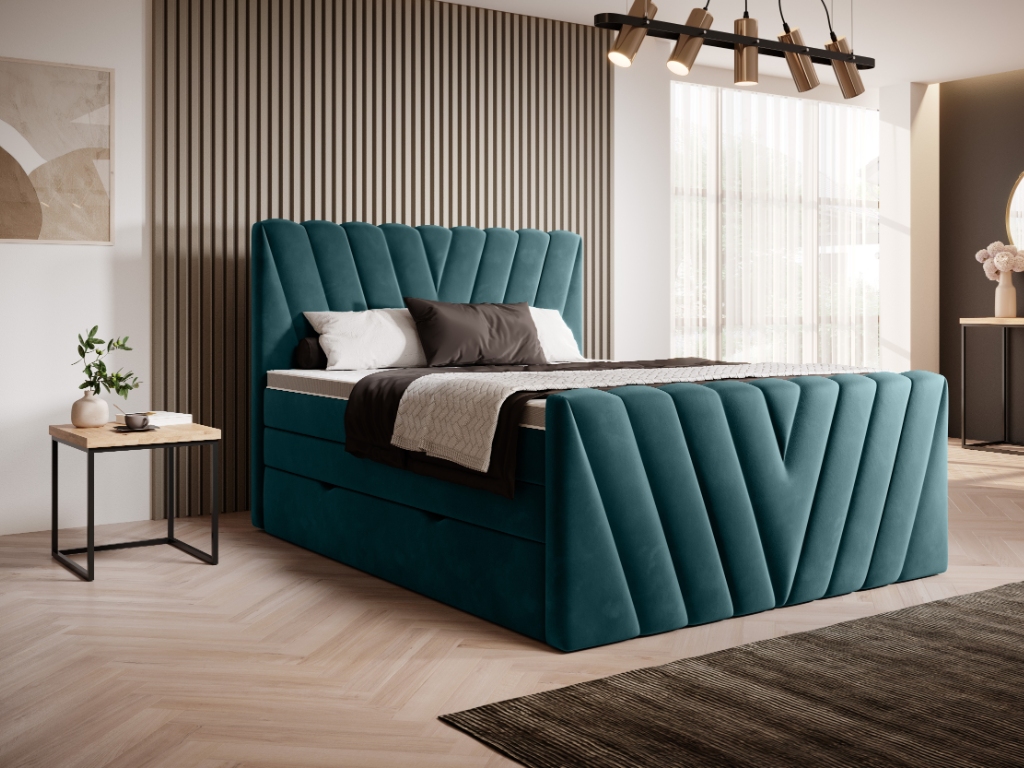 Čalouněná postel CANDICE Boxsprings 180 x 200 cm Barva: Lukso 39