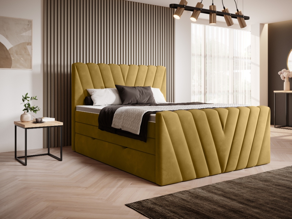 Čalouněná postel CANDICE Boxsprings 180 x 200 cm Barva: Loco 45