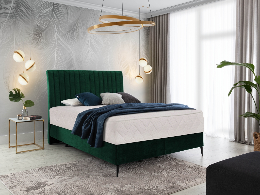 Čalouněná postel BLANCA Boxsprings 140 x 200 cm Barva: Lukso 35