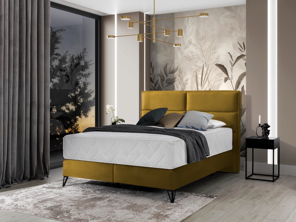 Čalouněná postel SAFIRO Boxsprings 180 x 200 cm Barva: Nube 45