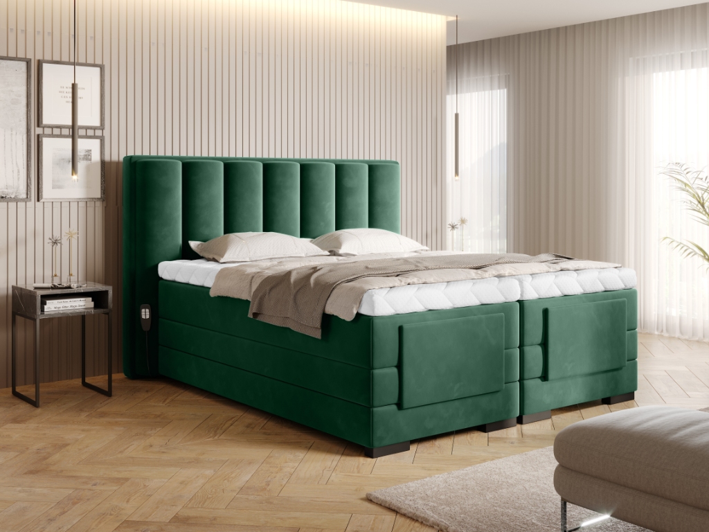 Čalouněná postel VEROS Boxsprings 140 x 200 cm Barva: Lukso 35
