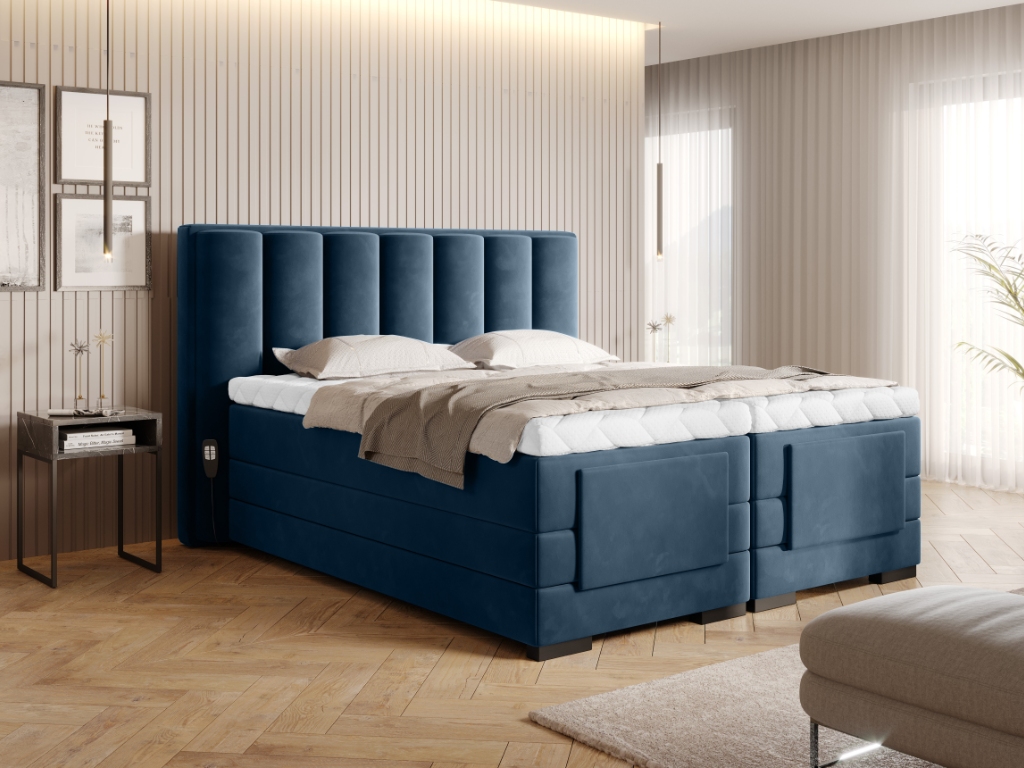 Čalouněná postel VEROS Boxsprings 140 x 200 cm Barva: Lukso 40