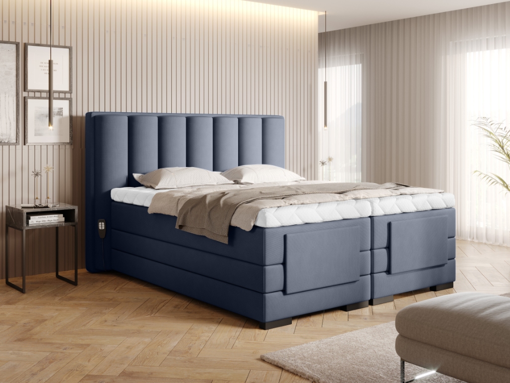 Čalouněná postel VEROS Boxsprings 140 x 200 cm Barva: Poco 40
