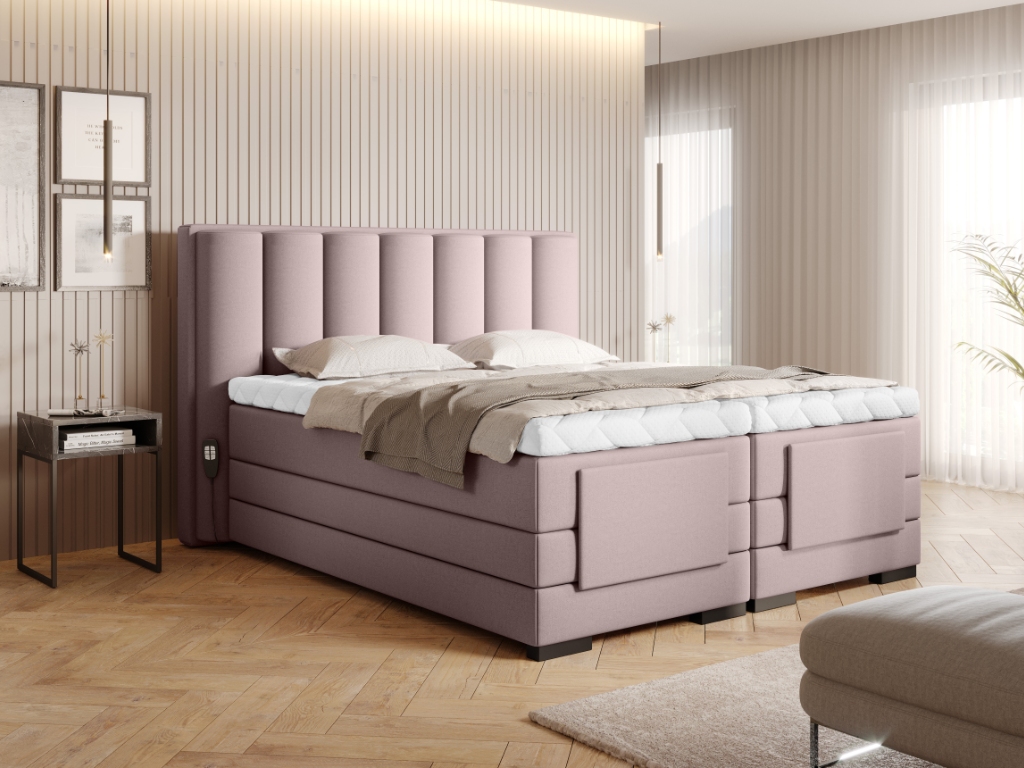 Čalouněná postel VEROS Boxsprings 140 x 200 cm Barva: Gojo 101