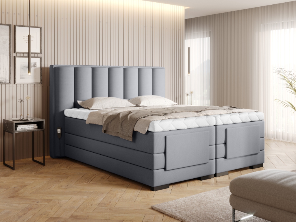 Čalouněná postel VEROS Boxsprings 140 x 200 cm Barva: Poco 04