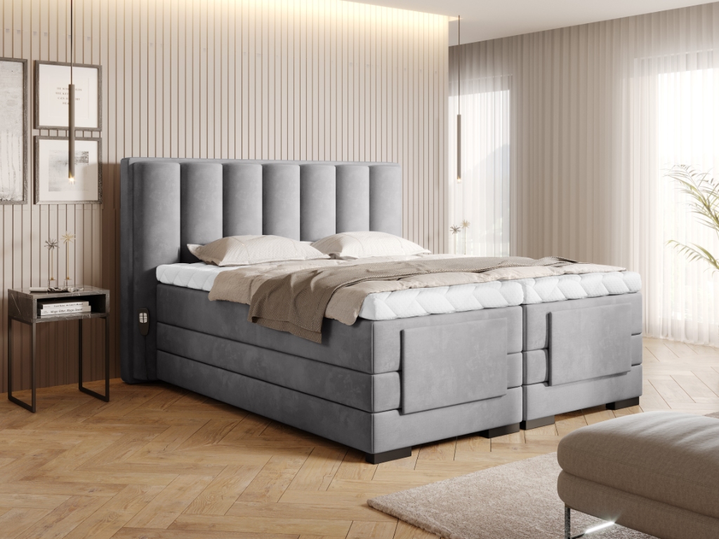 Čalouněná postel VEROS Boxsprings 140 x 200 cm Barva: Nube 03