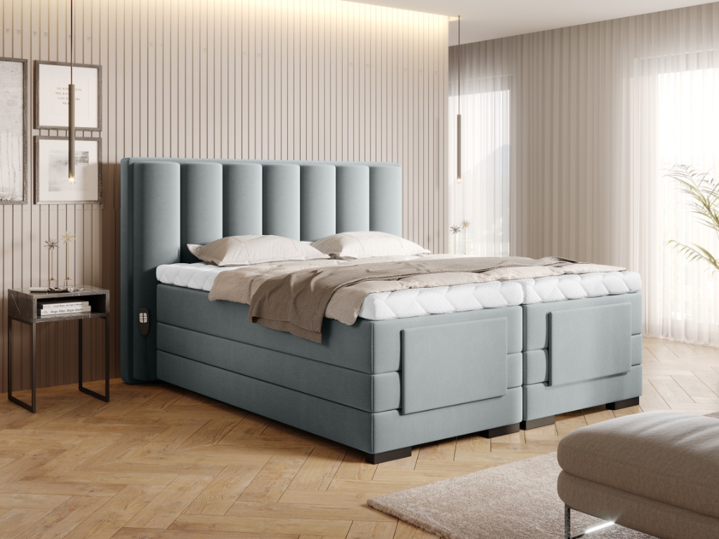 Čalouněná postel VEROS Boxsprings 160 x 200 cm Barva: Savoi 100