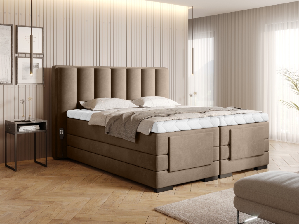 Čalouněná postel VEROS Boxsprings 180 x 200 cm Barva: Nube 20