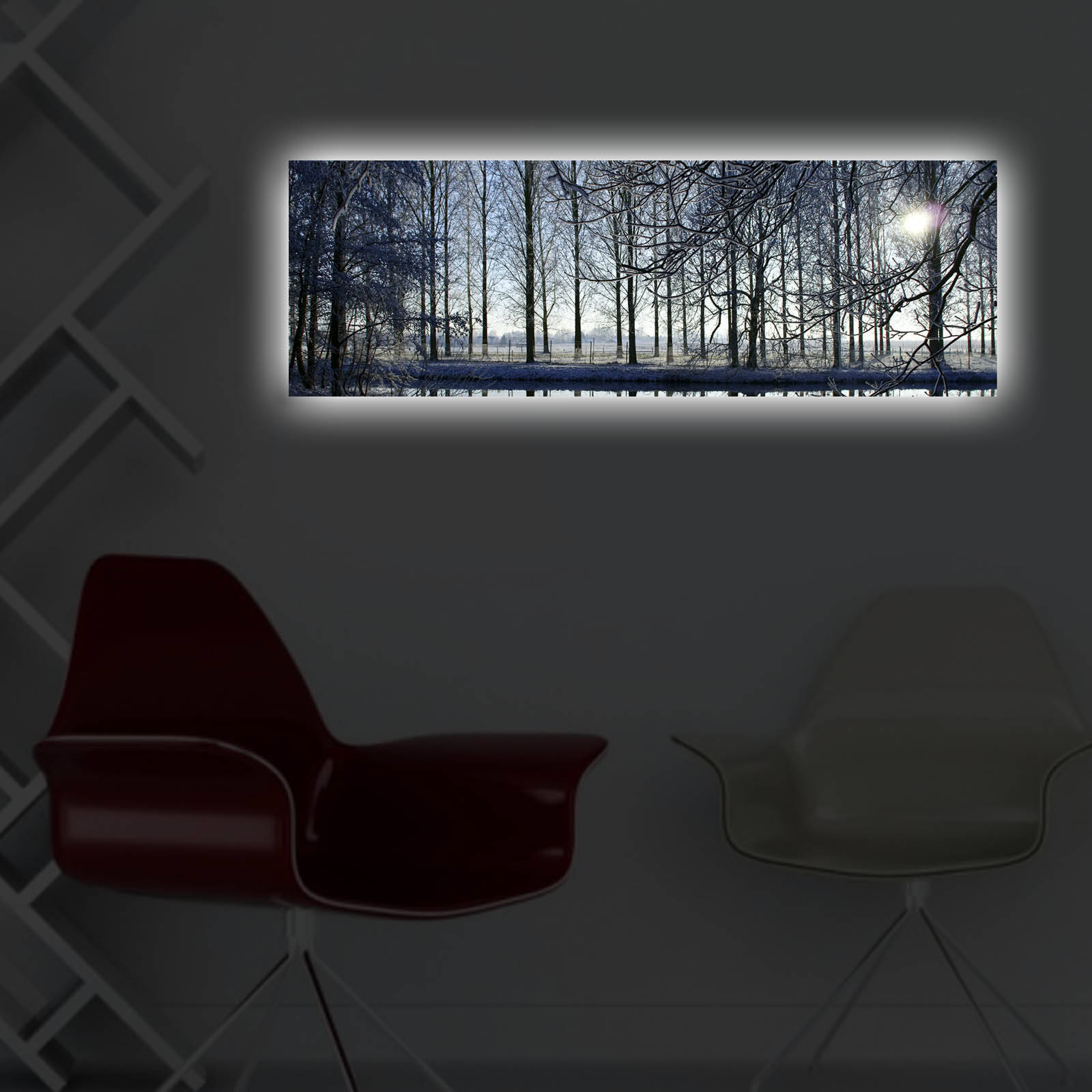Nástěnný obraz s LED osvětlením WINTER