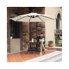 zahradní slunečník 3 m s LED osvětlením béžový 2