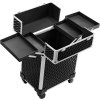 kosmetický kufřík na kolečkách černý