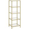 regál 5 polic zlatý