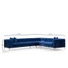 Rohová sedací souprava COMO L modrá