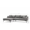 Rohová sedací souprava LEO šedá