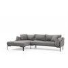 Rohová sedací souprava LEO šedá