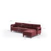 Rohová sedací souprava COMFORT R červená