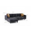 Rohová sedací souprava KALE LINEN antracit