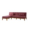 Rohová sedací souprava rozkládací FUOCO červená