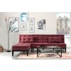 Rohová sedací souprava rozkládací FUOCCO červená