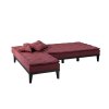Rohová sedací souprava rozkládací FUOCCO červená