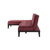 Rohová sedací souprava rozkládací FUOCCO červená