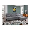Rohová sedací souprava rozkládací SANTO šedá