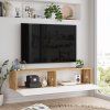 Nástěnný TV stolek FR10 bílá, borovice atlantic