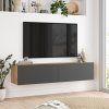 Nástěnný TV stolek FR10 borovice atlantic, šedá
