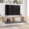 Nástěnný TV stolek FR10 borovice atlantic, šedá