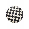 Kulatý koberec (140 cm) DAMA šachovnice