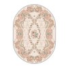 Oválný koberec (180 x 280) HMNT916 bílý a růžový Rokoko vzor