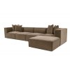 Rohová sedací souprava SORA hnědá