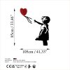 Nástěnná dekorace kovová BANKSY - 13-1 dívka s Balonkem