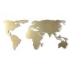 Nástěnná dekorace kovová WORLD MAP SILHOUETTE XL - GOLD 