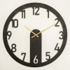 Nástěnné hodiny kovové MOOD METAL WALL CLOCK - APS114 - BLACK černé a zlaté
