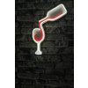 Nástěnná LED dekorace WINE bílá a červená