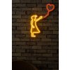 Nástěnná LED dekorace BALLOON GIRL Banksy dívka s balónkem